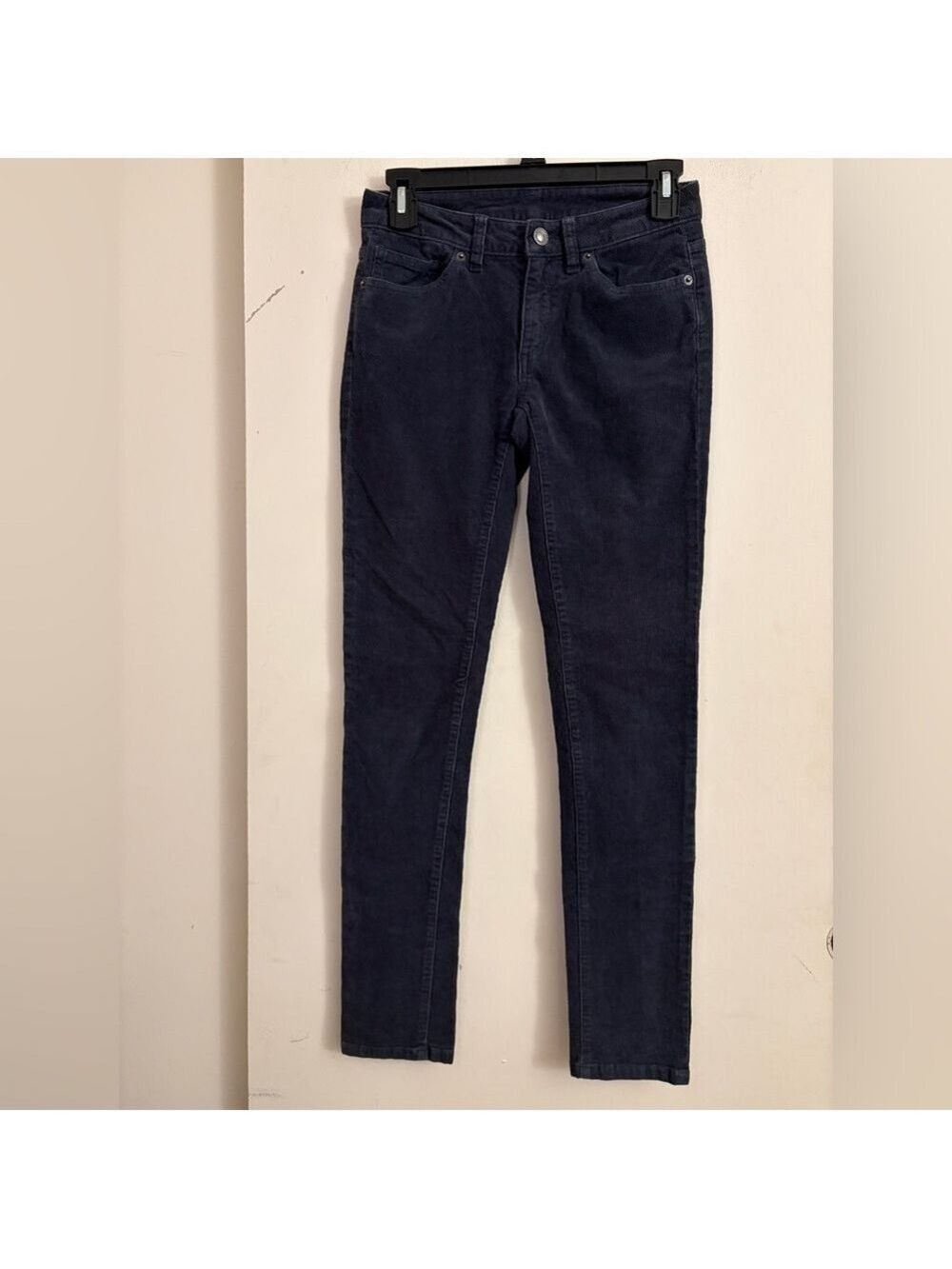 Patagonia Fitted Corduroy Pants Dark Smolder Blue Skinny Size 26